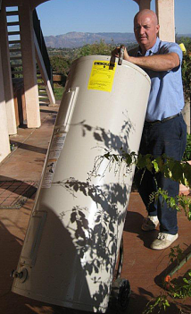 Santa Cruz water heater repair in progress